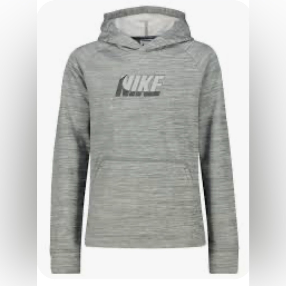 NIKE Therma-fit grey fleece hoodie size large